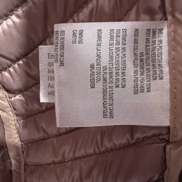 Calvin Klein Women's Shiny Pink Puffer Jacket - Picture 4 of 5